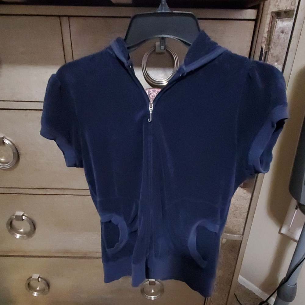 Juicy Couture Navy terry zip up hoodie